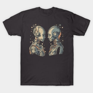 Two cyborgs in love - Love is love T-Shirt